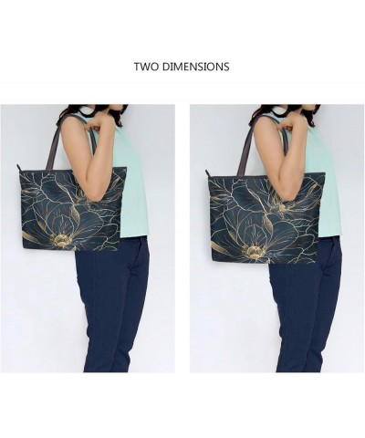 Luxury Golden Rose Flower Shoulder Bags Large Handle Ladies Handbag Multicoloured $13.50 Shoulder Bags