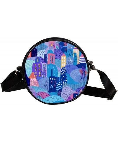 Crossbody Bags for Women,Crossbody Bag Men,Small Sling Bag,Abstract City Floral Striped,Crossbody Purse $8.94 Crossbody Bags