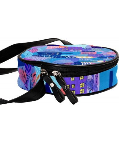 Crossbody Bags for Women,Crossbody Bag Men,Small Sling Bag,Abstract City Floral Striped,Crossbody Purse $8.94 Crossbody Bags