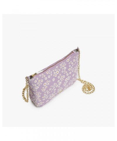 Organic Canvas Crossbody Bags for Women, Water-Resistant Mini Purse Forget Me Not Flowers $15.36 Crossbody Bags