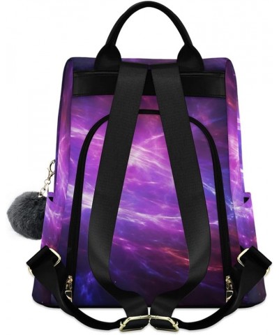 Angry Bear on Space Women Backpack Purse Anti Theft Design Travel Hiking Camping Rucksack Pack Nebula Space $18.89 Backpacks