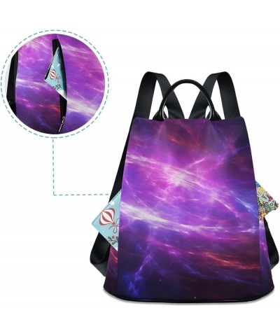 Angry Bear on Space Women Backpack Purse Anti Theft Design Travel Hiking Camping Rucksack Pack Nebula Space $18.89 Backpacks