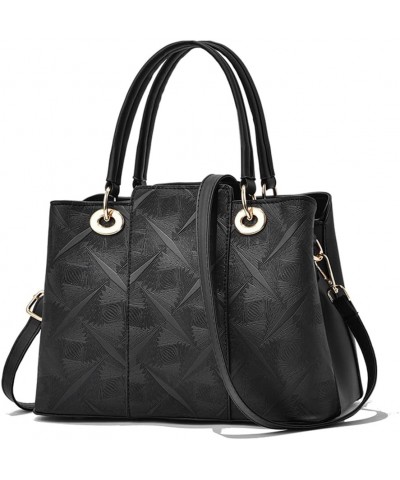 Women Shoulder Handbag, PU Leather Messenger Bag, Satchel Shoulder Bag, Casual Crossbody Purse Tote Black $18.26 Totes