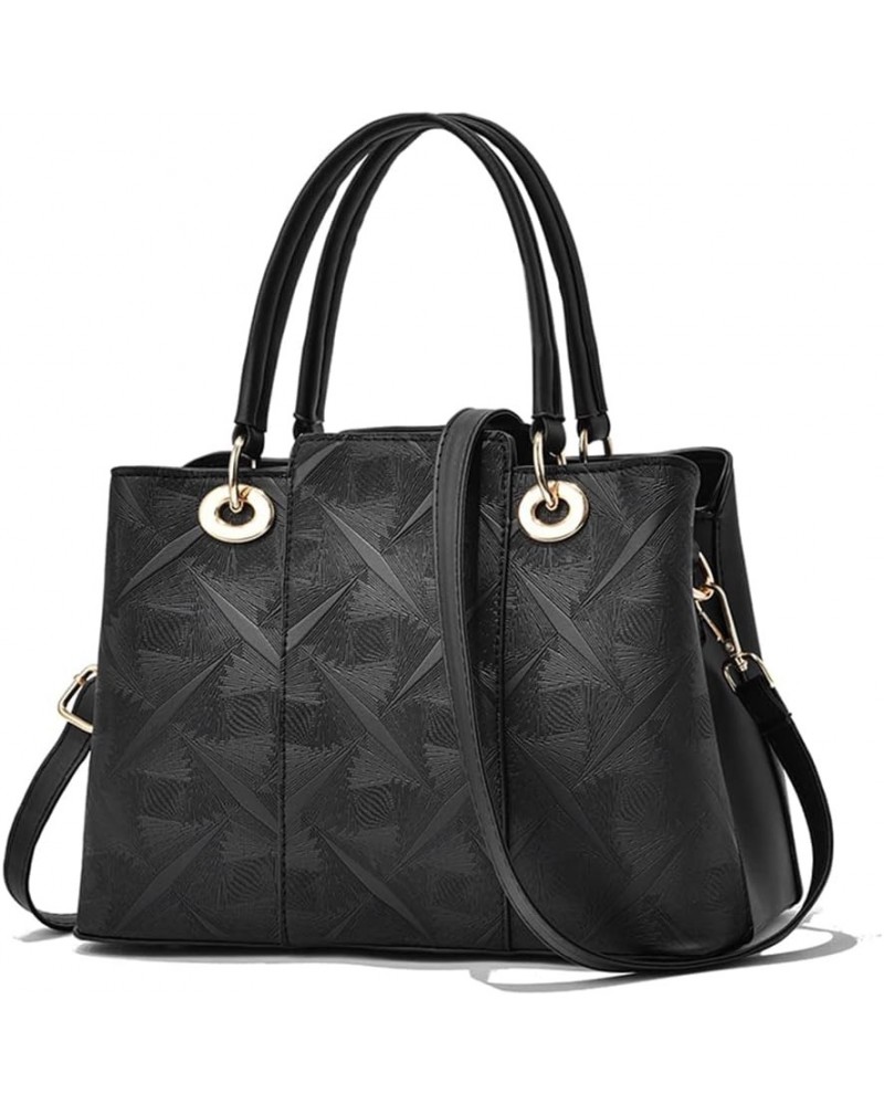 Women Shoulder Handbag, PU Leather Messenger Bag, Satchel Shoulder Bag, Casual Crossbody Purse Tote Black $18.26 Totes