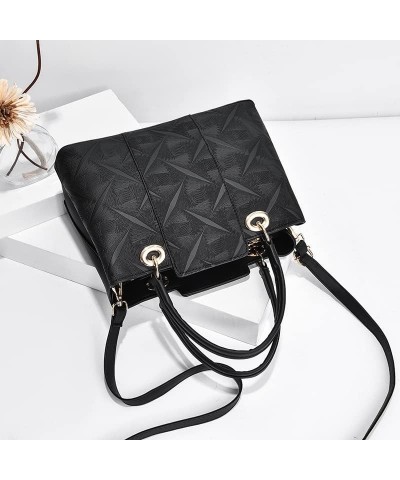 Women Shoulder Handbag, PU Leather Messenger Bag, Satchel Shoulder Bag, Casual Crossbody Purse Tote Black $18.26 Totes