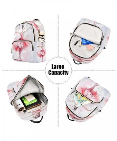 Beautiful Ballerina Quilted Backpack for Women Shoulder Bag Purse Travel Bags for Nurse Daily Work S Small $12.40 Backpacks