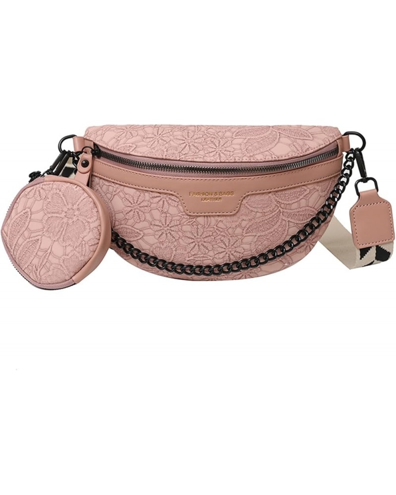 Printed Crossbody Bag for Women, Leather Chest Pocket with Small Coin Purse Versatile Shoulder Bag (white) Pink $22.96 Totes