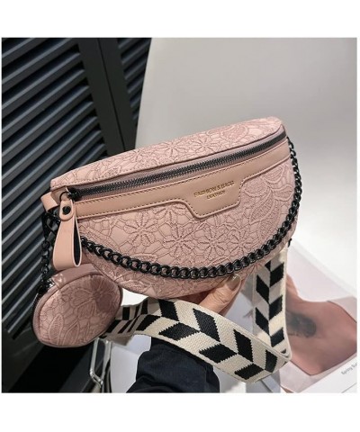 Printed Crossbody Bag for Women, Leather Chest Pocket with Small Coin Purse Versatile Shoulder Bag (white) Pink $22.96 Totes