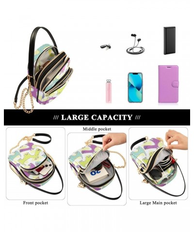 Colorful Dogs Crossbody Bags for Women Small Purse Chain Hand Bag Shoulder Bag for Travel Work Gift $11.44 Shoulder Bags