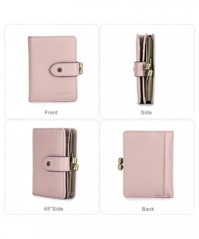 Small Wallet for Women, Genuine Leather Women's Wallet Multi Function Buckle Iron Change Card Wallet Rfid Protection Anti-The...