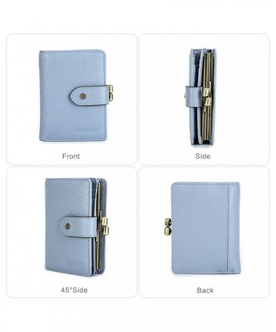 Small Wallet for Women, Genuine Leather Women's Wallet Multi Function Buckle Iron Change Card Wallet Rfid Protection Anti-The...