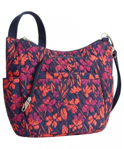 Anti-theft Classic Crossbody Bucket Bag, Nutmeg Painted Floral $27.36 Crossbody Bags