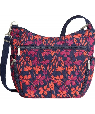 Anti-theft Classic Crossbody Bucket Bag, Nutmeg Painted Floral $27.36 Crossbody Bags