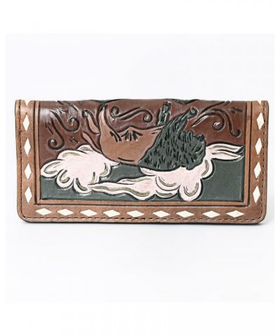 WALLET Hand Tooled Genuine Leather women bag western handbag purse $22.05 Wallets