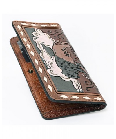 WALLET Hand Tooled Genuine Leather women bag western handbag purse $22.05 Wallets