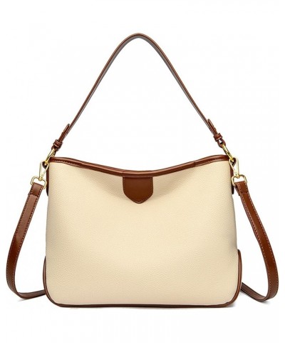 Women Casual Shoulder Bag panelled female Crossbody Bag Large Capacity ladies pu leather commuting Handbags White $40.39 Shou...