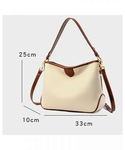 Women Casual Shoulder Bag panelled female Crossbody Bag Large Capacity ladies pu leather commuting Handbags White $40.39 Shou...