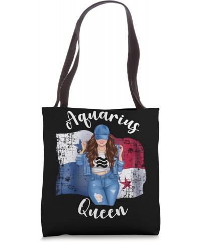 Pretty Panamanian Aquarius Queen Birthday Flag of Panama Tote Bag $17.94 Totes