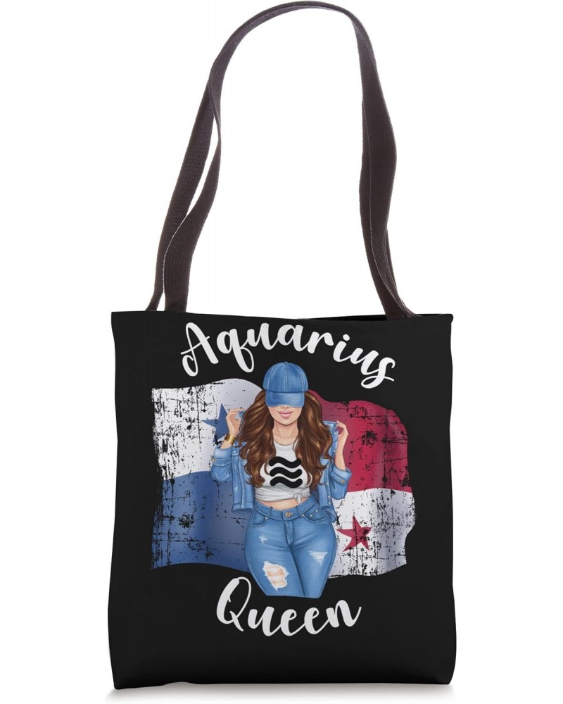 Pretty Panamanian Aquarius Queen Birthday Flag of Panama Tote Bag $17.94 Totes