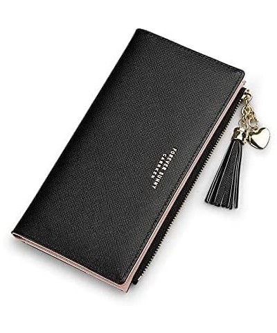 Card Holder Women Wallet Large Capacity Long Leather Zipper Purse Card Slots Tassel Coin Holder Fashion Retro for Girls Gift ...