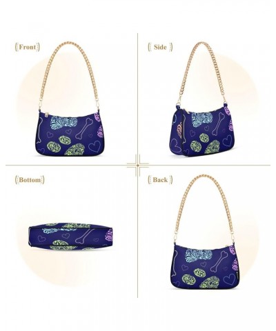 Shoulder Bags for Women, Animal Footprints Flower Hobo Tote Handbag, Retro Chain Bag Purse with Zipper Color01 $17.09 Shoulde...