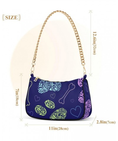 Shoulder Bags for Women, Animal Footprints Flower Hobo Tote Handbag, Retro Chain Bag Purse with Zipper Color01 $17.09 Shoulde...