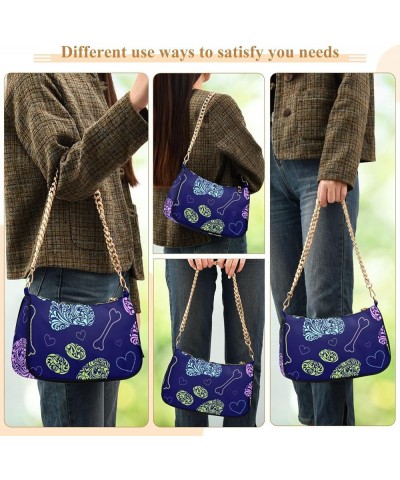 Shoulder Bags for Women, Animal Footprints Flower Hobo Tote Handbag, Retro Chain Bag Purse with Zipper Color01 $17.09 Shoulde...