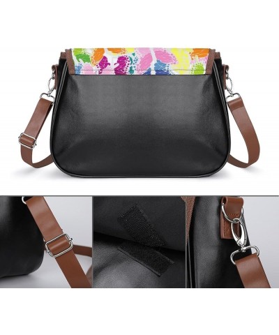 Small Crossbody Bags for Women Flap Purses PU Leather Shoulder Bag with Adjustable Strap Pattern (784) $21.31 Shoulder Bags