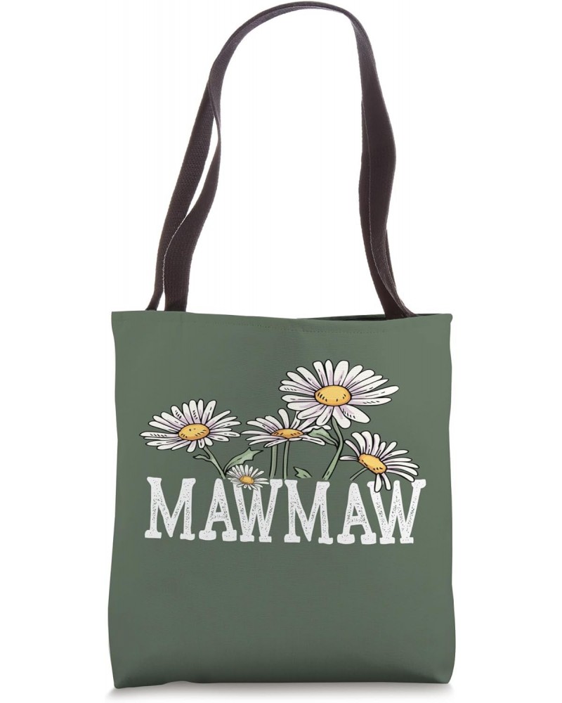 MawMaw Floral Chamomile Design Mother's Day Gifts MawMaw Tote Bag $13.48 Totes