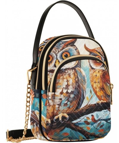 Ethnic Colorful Owls Small Crossbody Bags for Women Cell Phone Shoulder Purse Handbags Wallet 21214759 $13.44 Crossbody Bags