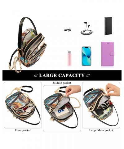 Ethnic Colorful Owls Small Crossbody Bags for Women Cell Phone Shoulder Purse Handbags Wallet 21214759 $13.44 Crossbody Bags