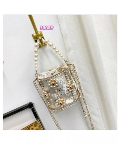 French Niche Bag, Women's Fashionable Pearl Crystal Diamond Iron Birdcage Bag Crossbody Bag 3008xingse 1 $24.90 Crossbody Bags