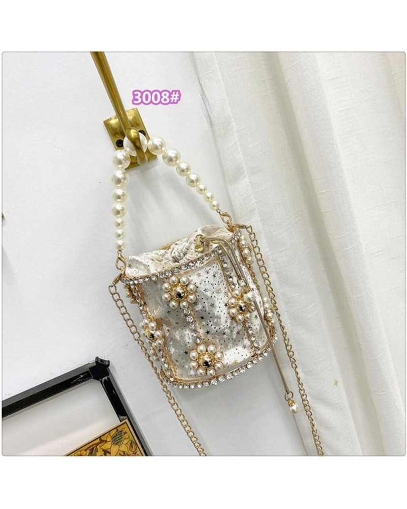 French Niche Bag, Women's Fashionable Pearl Crystal Diamond Iron Birdcage Bag Crossbody Bag 3008xingse 1 $24.90 Crossbody Bags