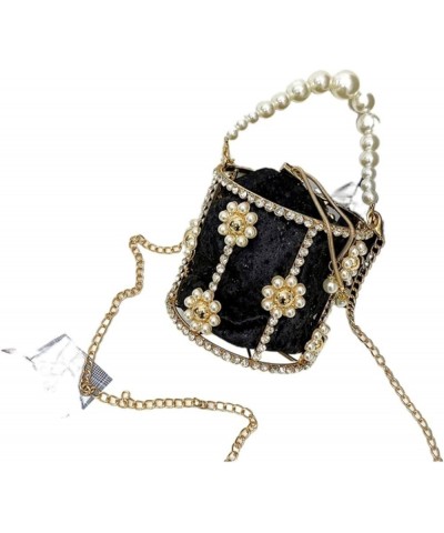 French Niche Bag, Women's Fashionable Pearl Crystal Diamond Iron Birdcage Bag Crossbody Bag 3008xingse 1 $24.90 Crossbody Bags