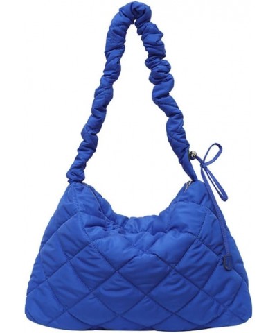 Aesthetic Puffer Bag Large Puffer Tote Bag Quilted Crossbody Bags for Women Chic Shoulder Bag (Purple) Navy $17.67 Totes