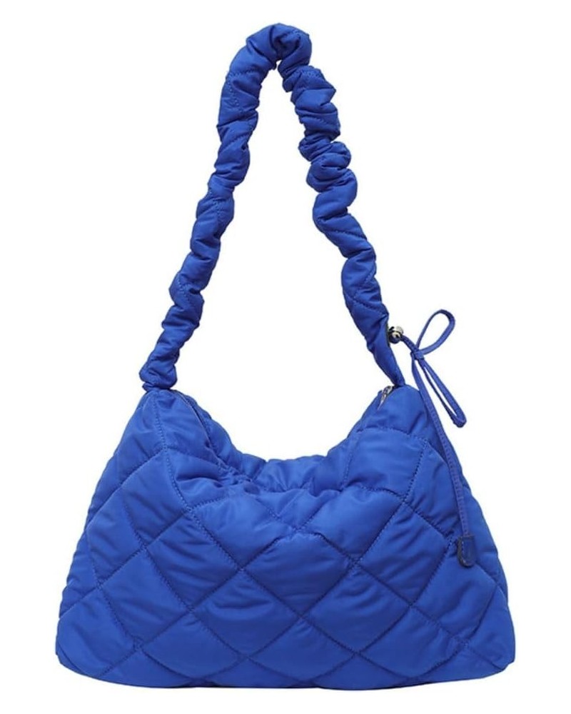 Aesthetic Puffer Bag Large Puffer Tote Bag Quilted Crossbody Bags for Women Chic Shoulder Bag (Purple) Navy $17.67 Totes