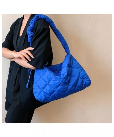 Aesthetic Puffer Bag Large Puffer Tote Bag Quilted Crossbody Bags for Women Chic Shoulder Bag (Purple) Navy $17.67 Totes