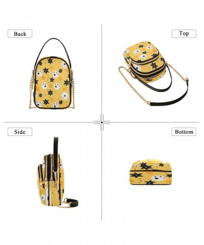 Star Yellow Crossbody Handbags for Women Casual Leather Shoulder Phone Purse $11.96 Crossbody Bags