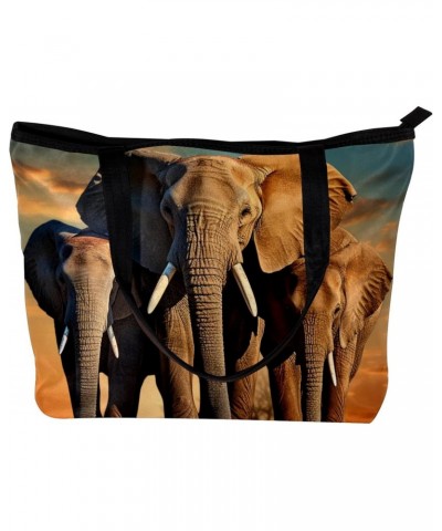 The Tote Bag For Women,Purses For Women,Handbags For Women,Animal Elephant Nature Sunset Handbags $12.07 Totes