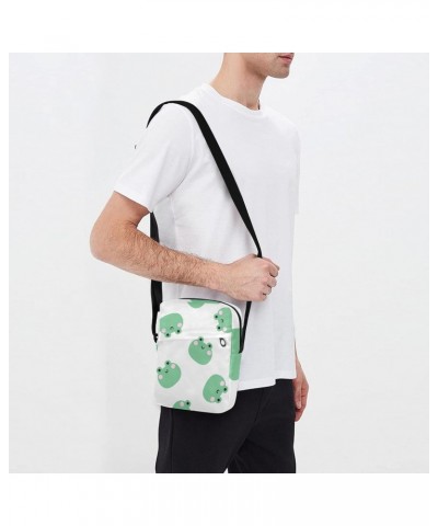 Crossbody Phone Bag Cute Green Frog on White Small Messenger Shoulder Bag Cash Handbag Wallet Purse(236rh7a) $11.21 Crossbody...