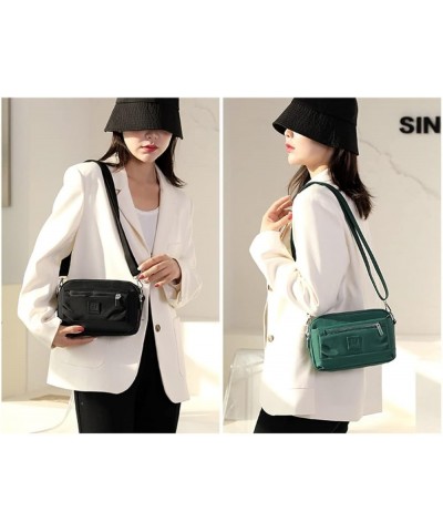 Nylon Crossbody Bag for Women Water-resistant Mobile Phone Pouch Small Handbag Dk Green $21.94 Totes