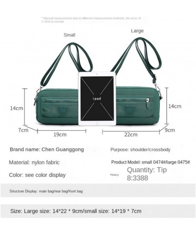 Nylon Crossbody Bag for Women Water-resistant Mobile Phone Pouch Small Handbag Dk Green $21.94 Totes