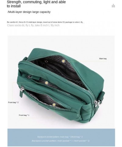 Nylon Crossbody Bag for Women Water-resistant Mobile Phone Pouch Small Handbag Dk Green $21.94 Totes