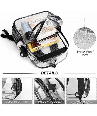 Clear Bag Transparent Backpack Clear Backpack Stadium Approved Shoulder Daypack Compatible with Traditional Floral Paisley Ba...