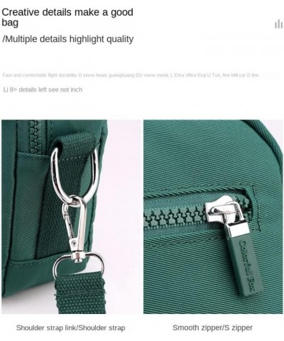 Nylon Crossbody Bag for Women Water-resistant Mobile Phone Pouch Small Handbag Dk Green $21.94 Totes