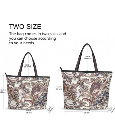 QMXO Ethnic Paisley Print Handbags and Purse for Women Tote Bag Large Capacity Top Handle Shopper Shoulder Bag $13.80 Totes