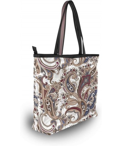 QMXO Ethnic Paisley Print Handbags and Purse for Women Tote Bag Large Capacity Top Handle Shopper Shoulder Bag $13.80 Totes