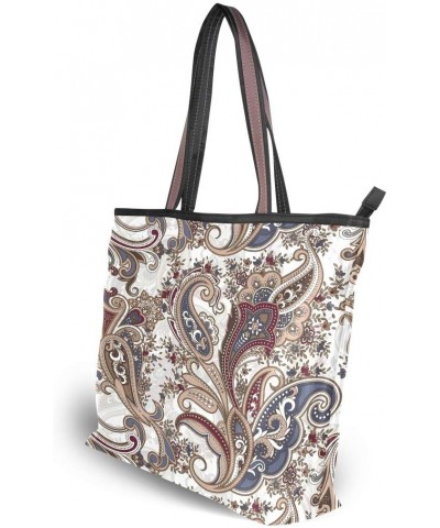 QMXO Ethnic Paisley Print Handbags and Purse for Women Tote Bag Large Capacity Top Handle Shopper Shoulder Bag $13.80 Totes