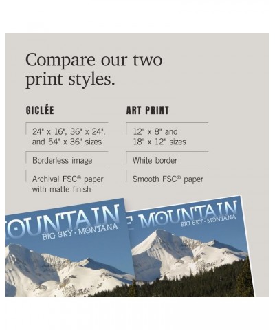 24x36 Inch Giclee Print, Montana, Lone Mountain $23.50 Totes