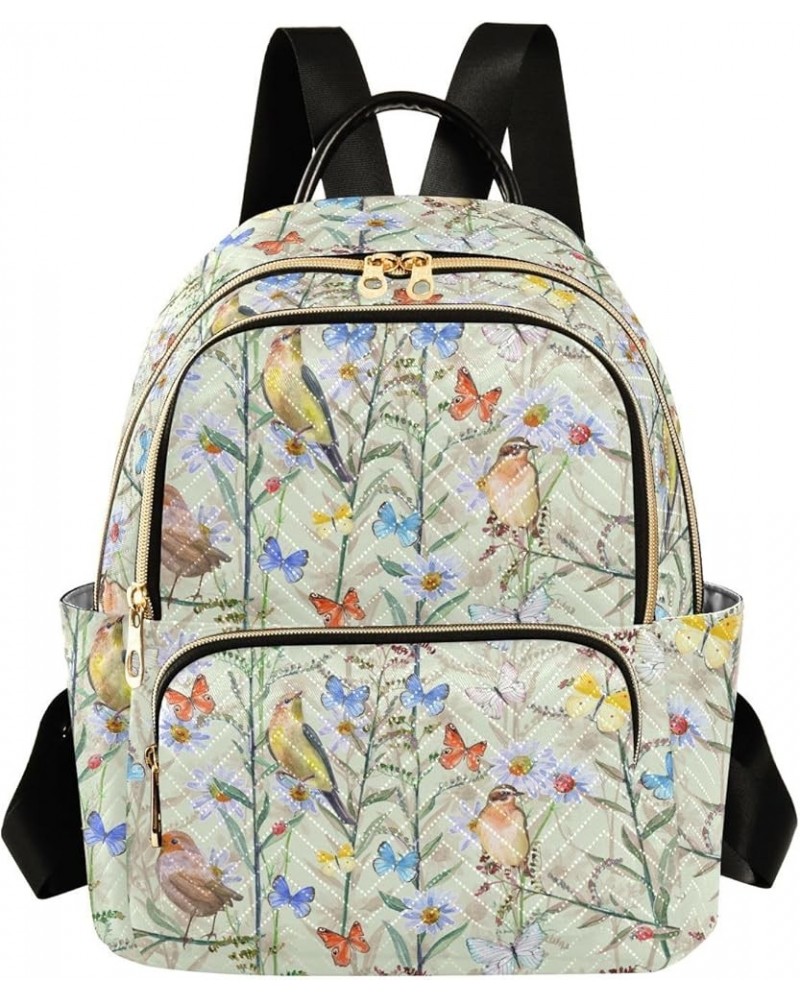 Birds Butterflies Backpack Purse for Women Fashion Small Mini Backpack Daypacks Purse for Gifts Lady Women Holiday,S Small $1...